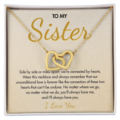 To My Sister – Unconditional Love Forever – Love Knot Necklace
