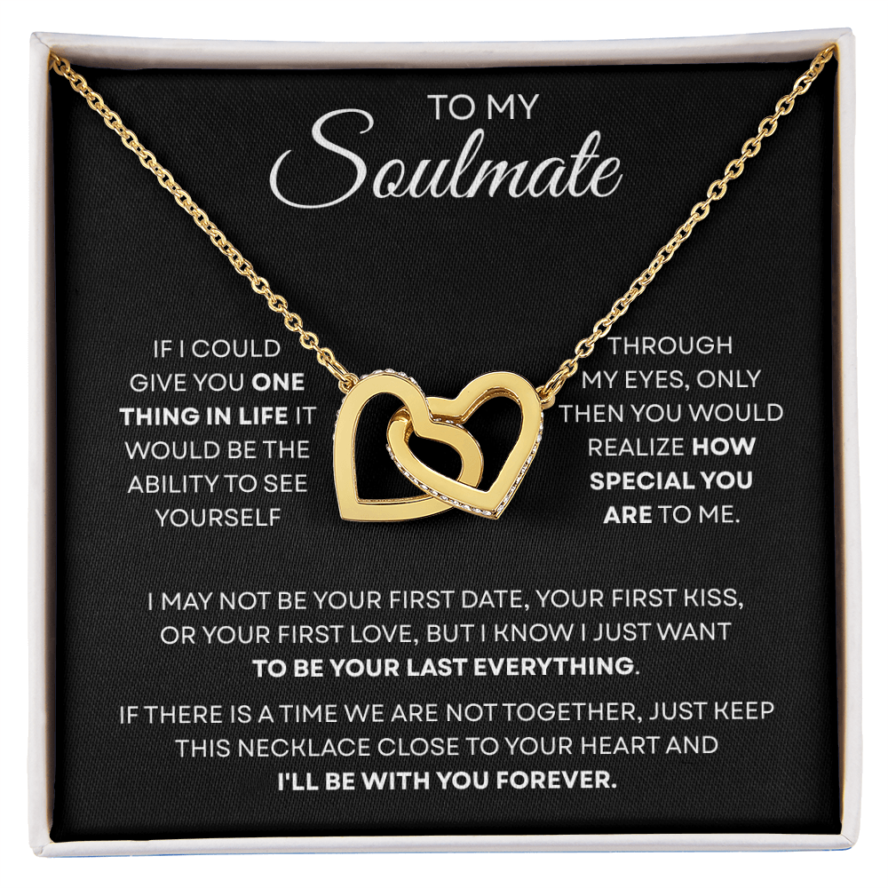 To My Soulmate | You Are Special | Interlocking Hearts Necklace