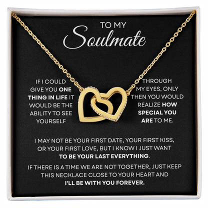 To My Soulmate | You Are Special | Interlocking Hearts Necklace