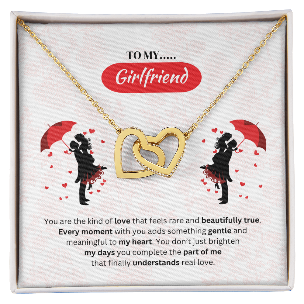 To My Girlfriend | Your Love Feels Beautiful | Interlocking Hearts Necklace