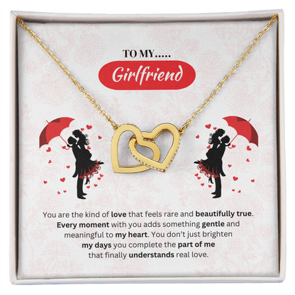 To My Girlfriend | Your Love Feels Beautiful | Interlocking Hearts Necklace