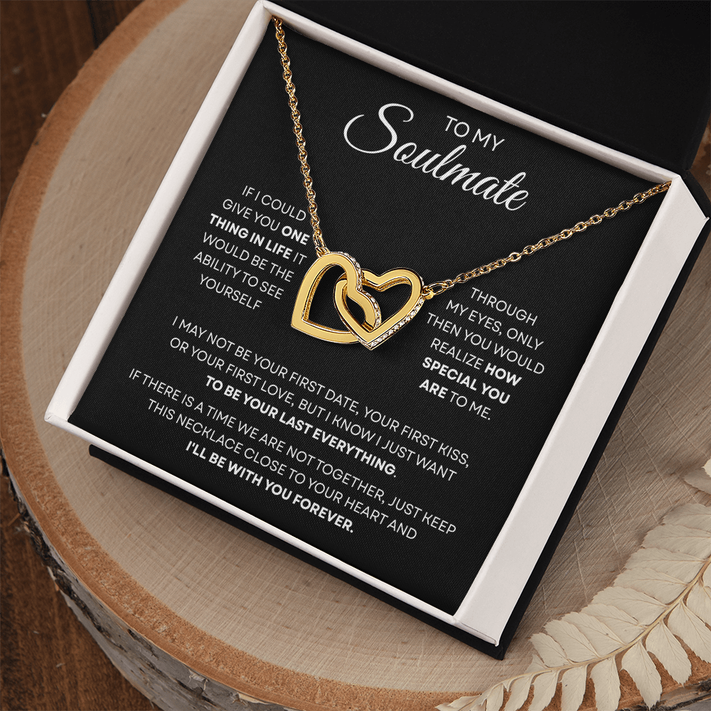 To My Soulmate | You Are Special | Interlocking Hearts Necklace