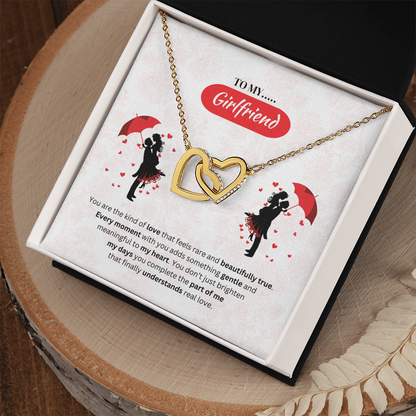 To My Girlfriend | Your Love Feels Beautiful | Interlocking Hearts Necklace