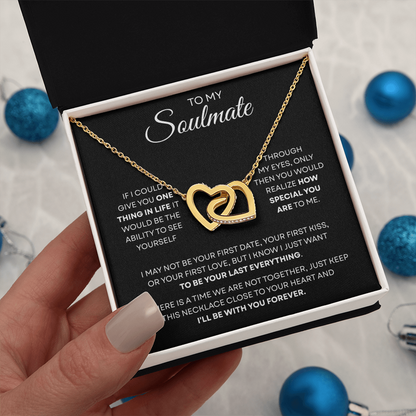 To My Soulmate | You Are Special | Interlocking Hearts Necklace