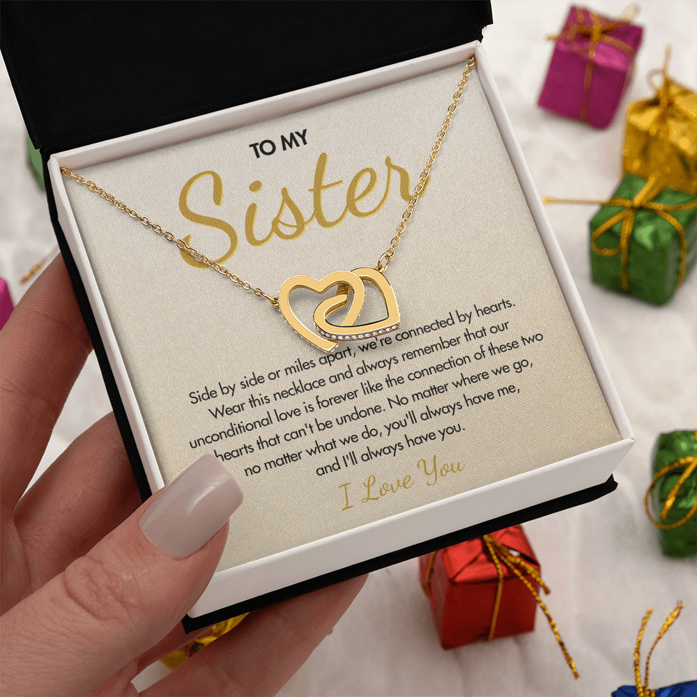 To My Sister – Unconditional Love Forever – Love Knot Necklace