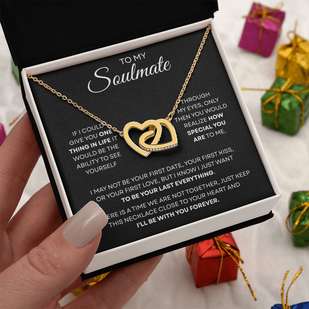 To My Soulmate | You Are Special | Interlocking Hearts Necklace