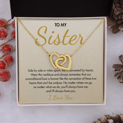 To My Sister – Unconditional Love Forever – Love Knot Necklace