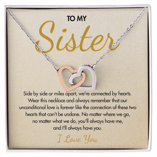 To My Sister – Unconditional Love Forever – Love Knot Necklace