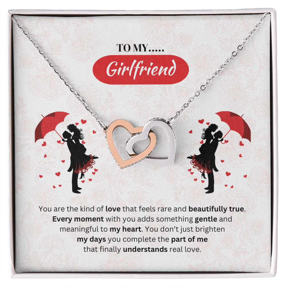 To My Girlfriend | Your Love Feels Beautiful | Interlocking Hearts Necklace