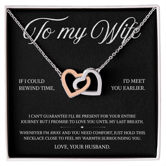 To My Wife | A Promise of Endless Love | Interlocking Hearts Necklace
