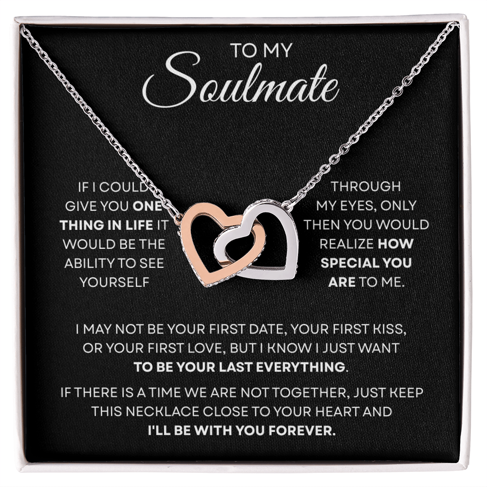 To My Soulmate | You Are Special | Interlocking Hearts Necklace