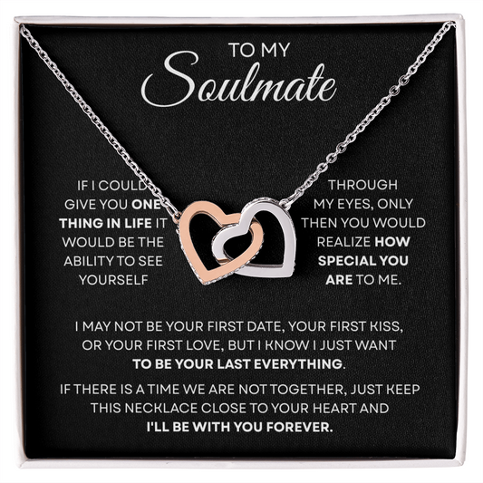 To My Soulmate | You Are Special | Interlocking Hearts Necklace