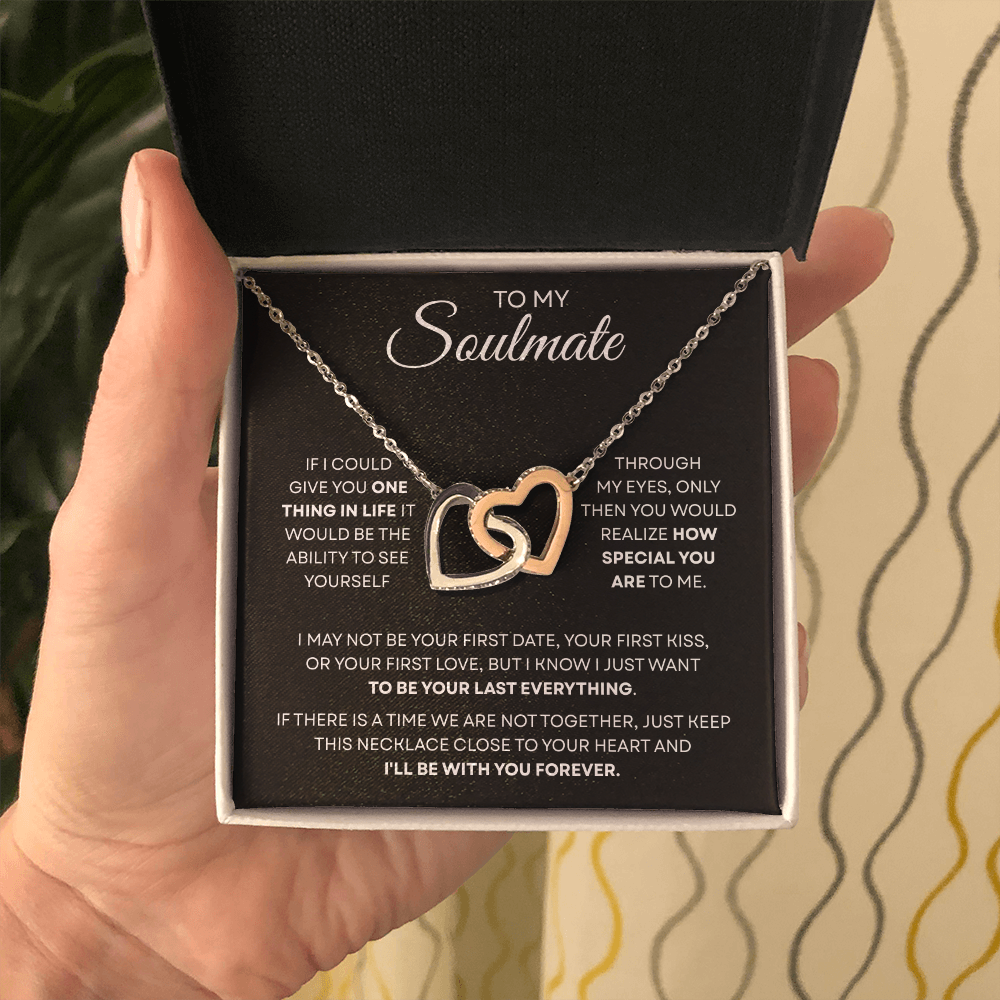 To My Soulmate | You Are Special | Interlocking Hearts Necklace