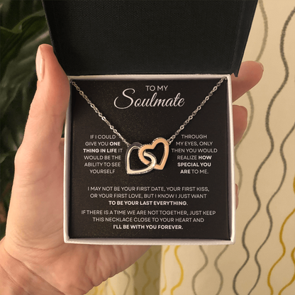 To My Soulmate | You Are Special | Interlocking Hearts Necklace