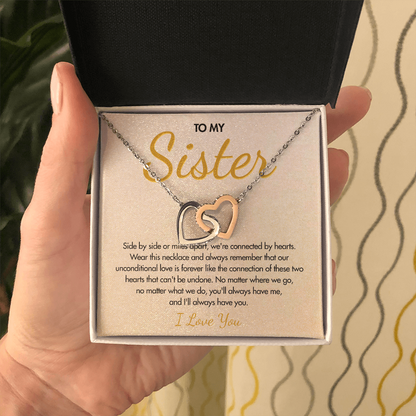 To My Sister – Unconditional Love Forever – Love Knot Necklace