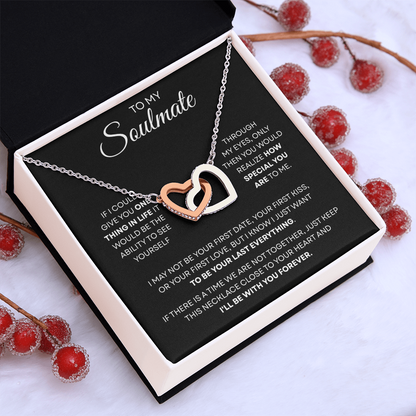 To My Soulmate | You Are Special | Interlocking Hearts Necklace