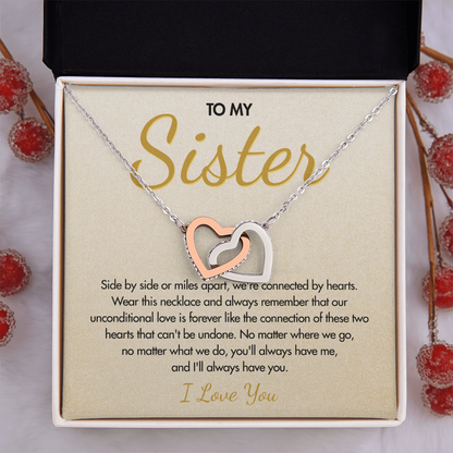 To My Sister – Unconditional Love Forever – Love Knot Necklace