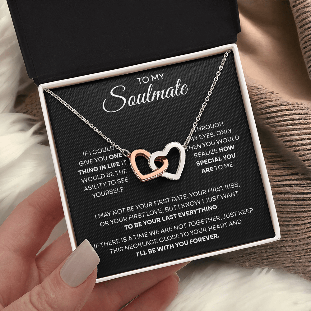 To My Soulmate | You Are Special | Interlocking Hearts Necklace