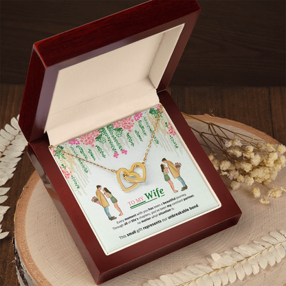 To My Wife | Our Unbreakable Bond | Interlocking Hearts Necklace