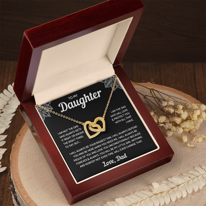 To My Daughter | A Father's Forever Love | Interlocking Hearts Necklace