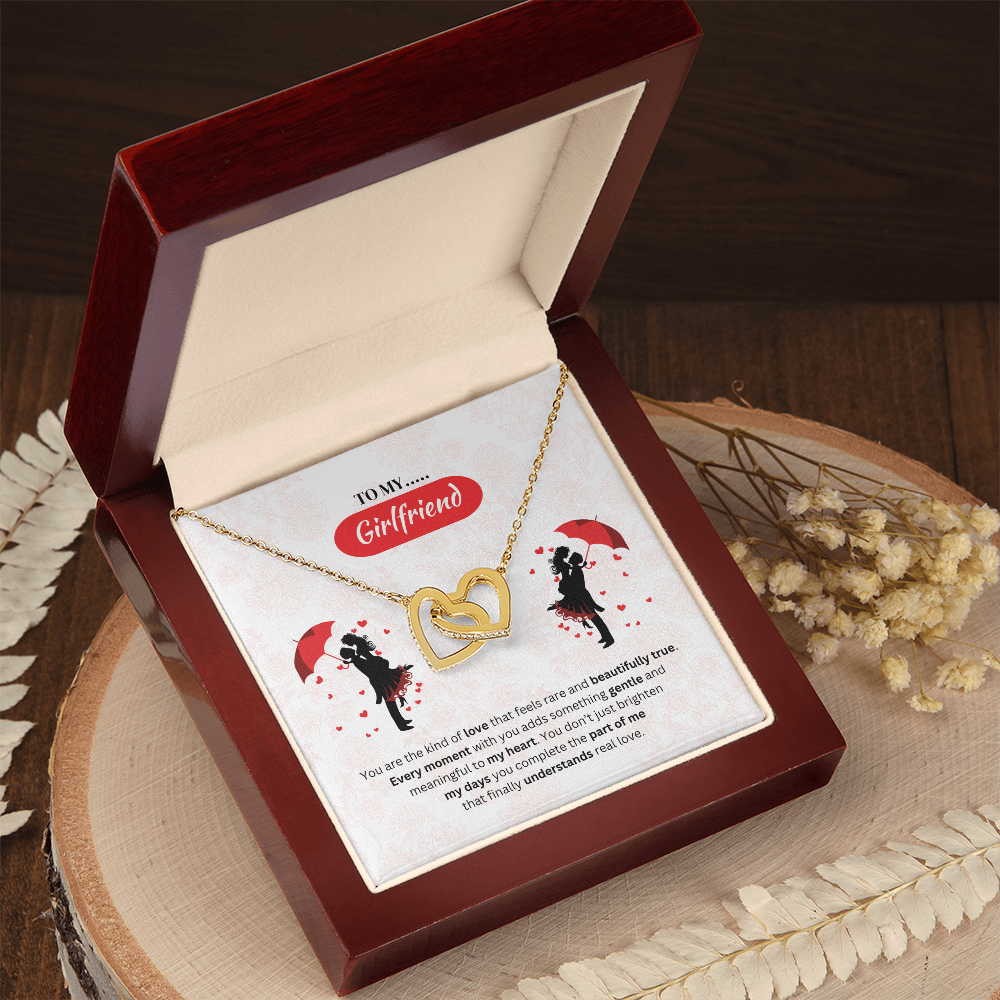 To My Girlfriend | Your Love Feels Beautiful | Interlocking Hearts Necklace
