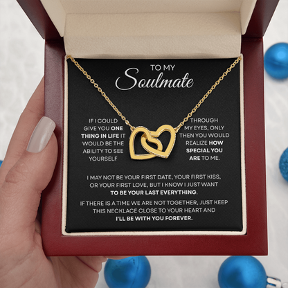 To My Soulmate | You Are Special | Interlocking Hearts Necklace
