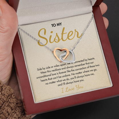 To My Sister – Unconditional Love Forever – Love Knot Necklace