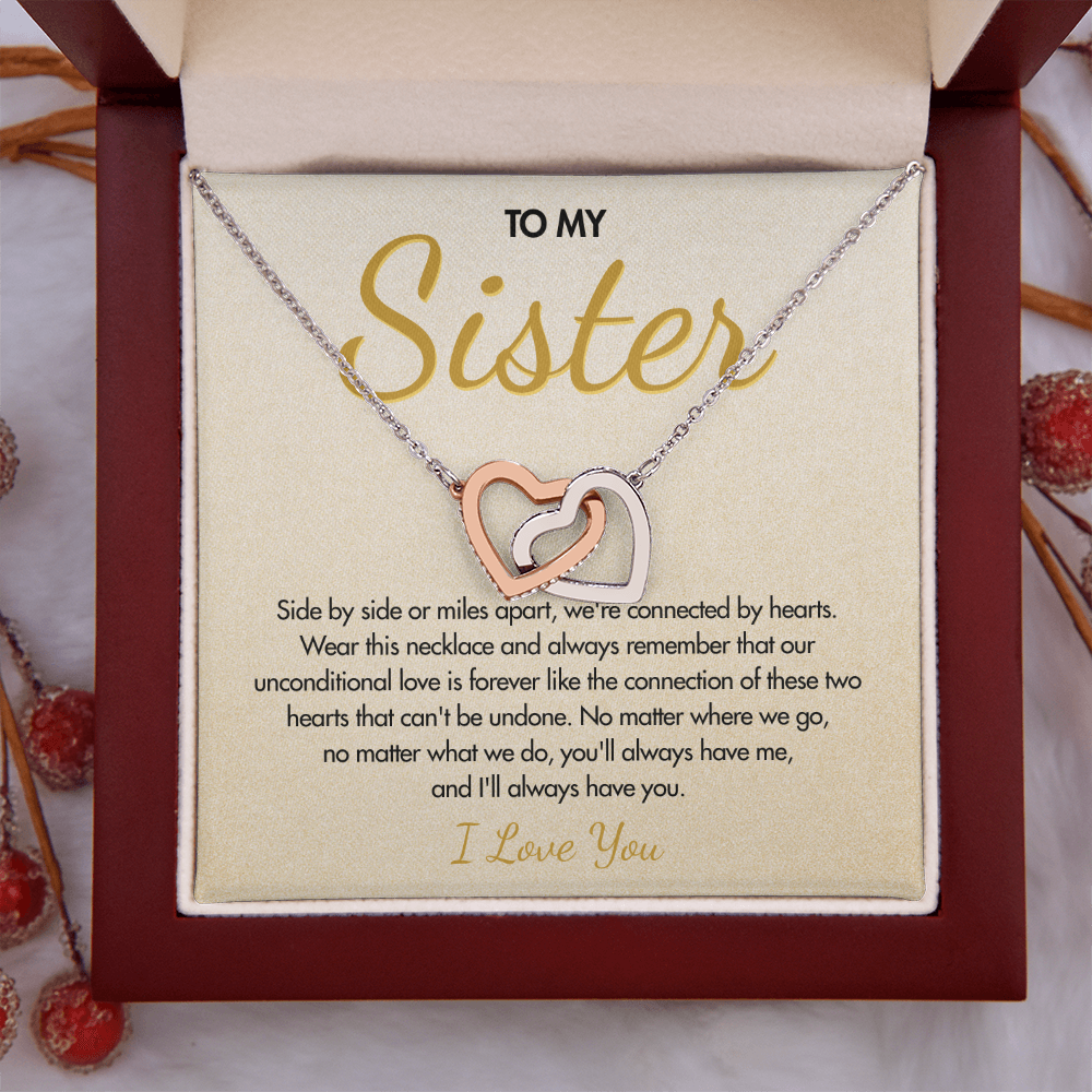 To My Sister – Unconditional Love Forever – Love Knot Necklace