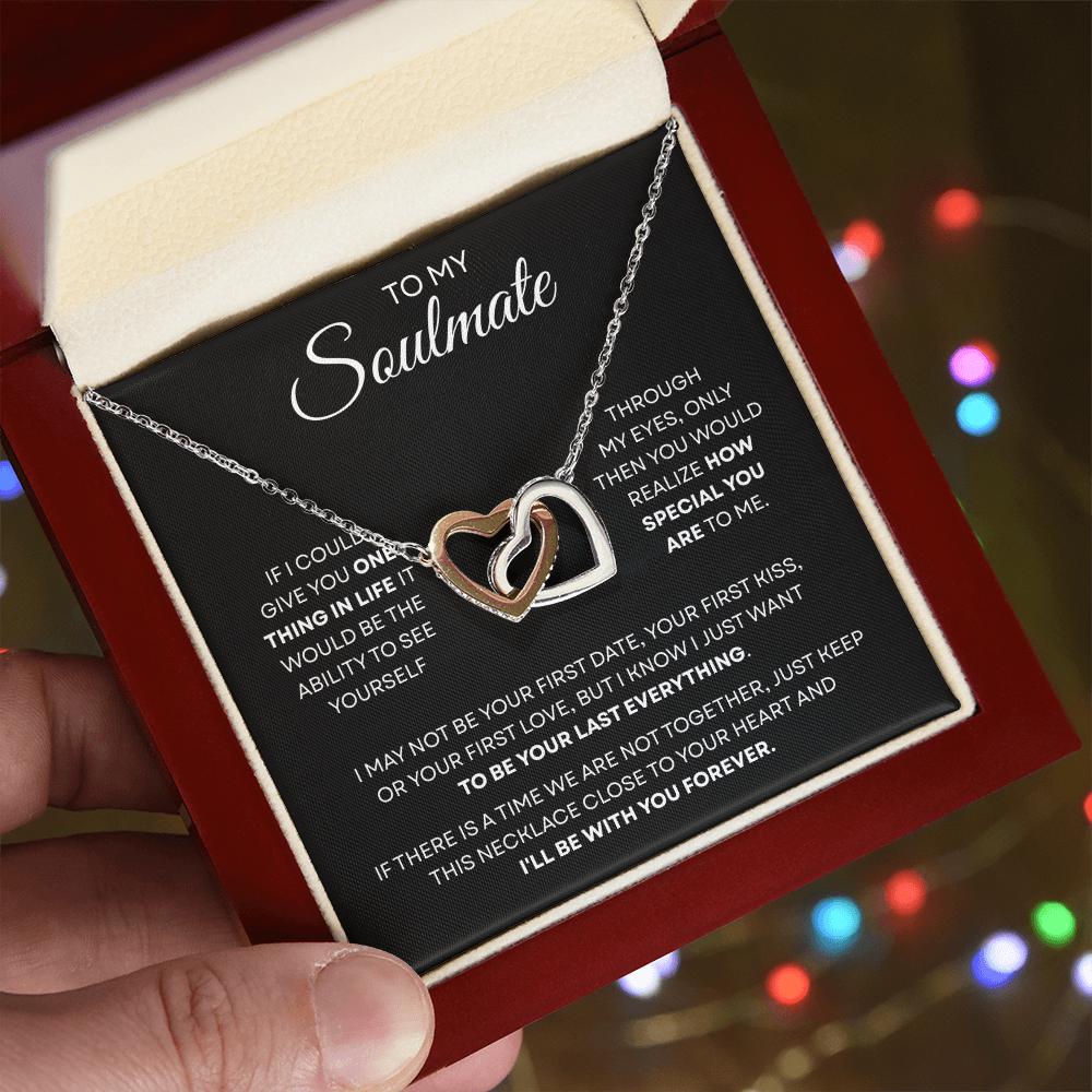 To My Soulmate | You Are Special | Interlocking Hearts Necklace