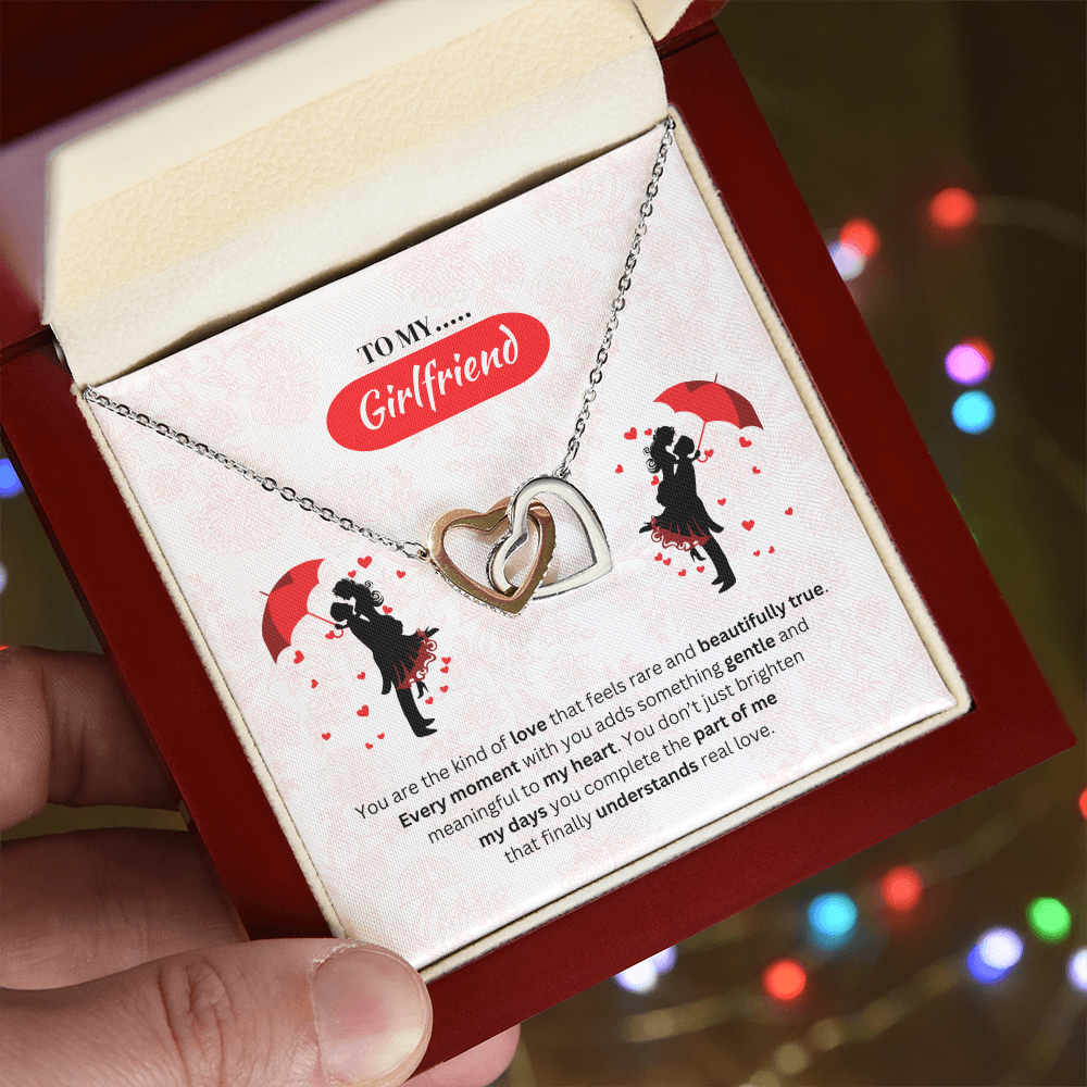 To My Girlfriend | Your Love Feels Beautiful | Interlocking Hearts Necklace