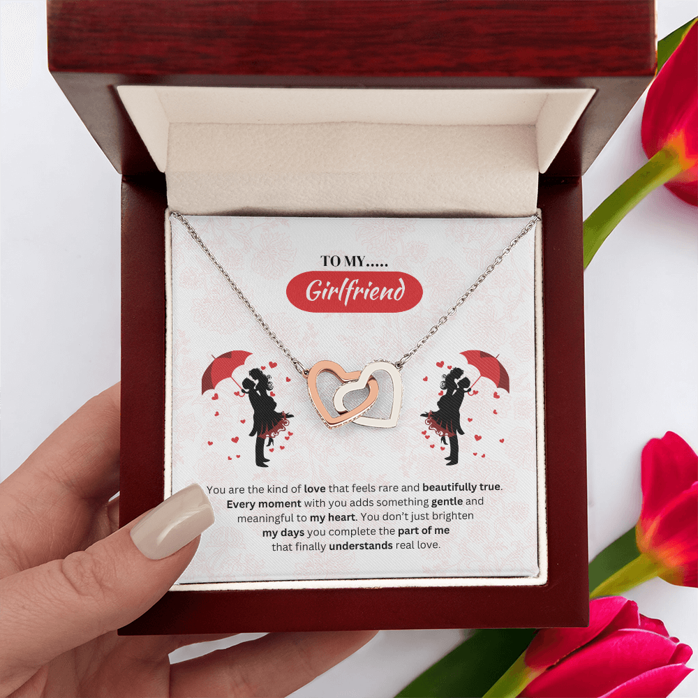 To My Girlfriend | Your Love Feels Beautiful | Interlocking Hearts Necklace