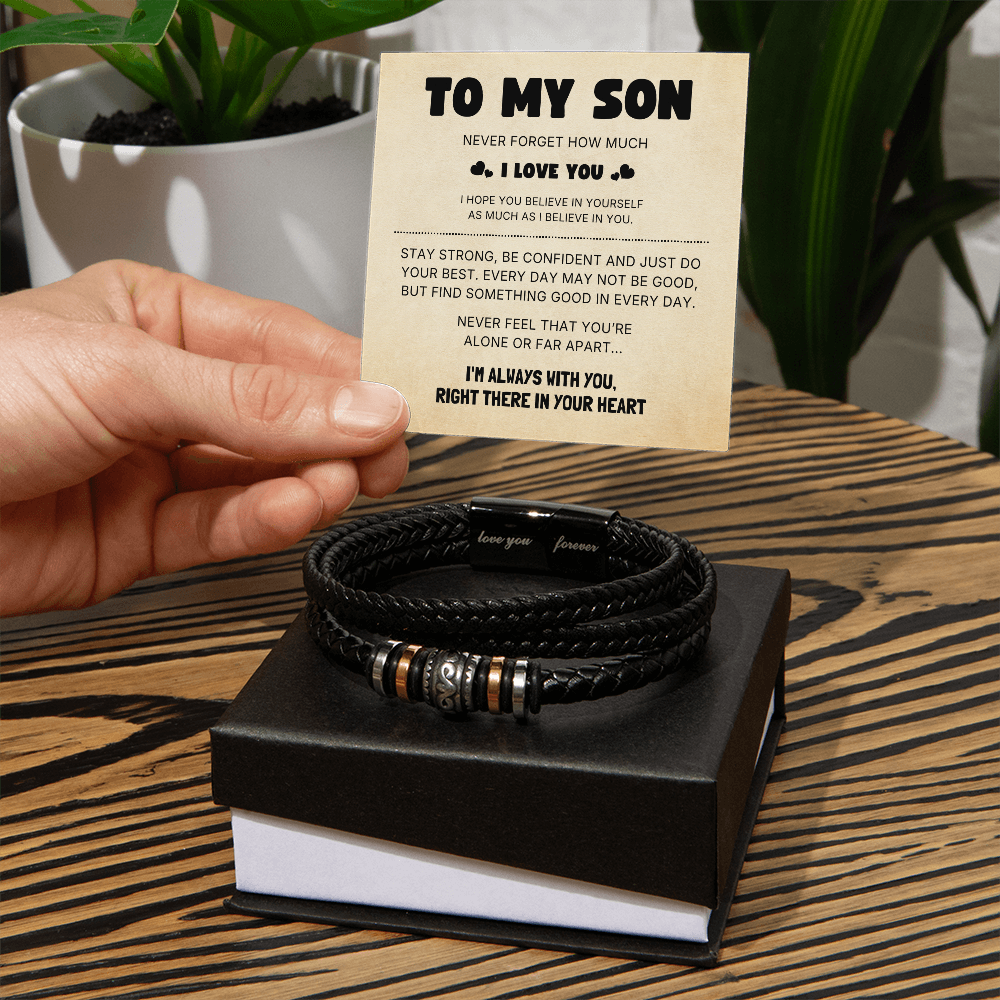 To My Son – I'm Always With You – Love You Forever Bracelet