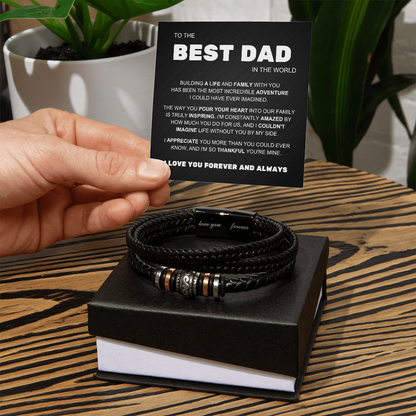 To the Best Dad – Love You Forever Always – Bracelet