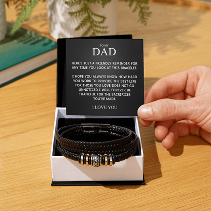 To My Dad - Thankful for Your Sacrifices - Love You Forever Bracelet