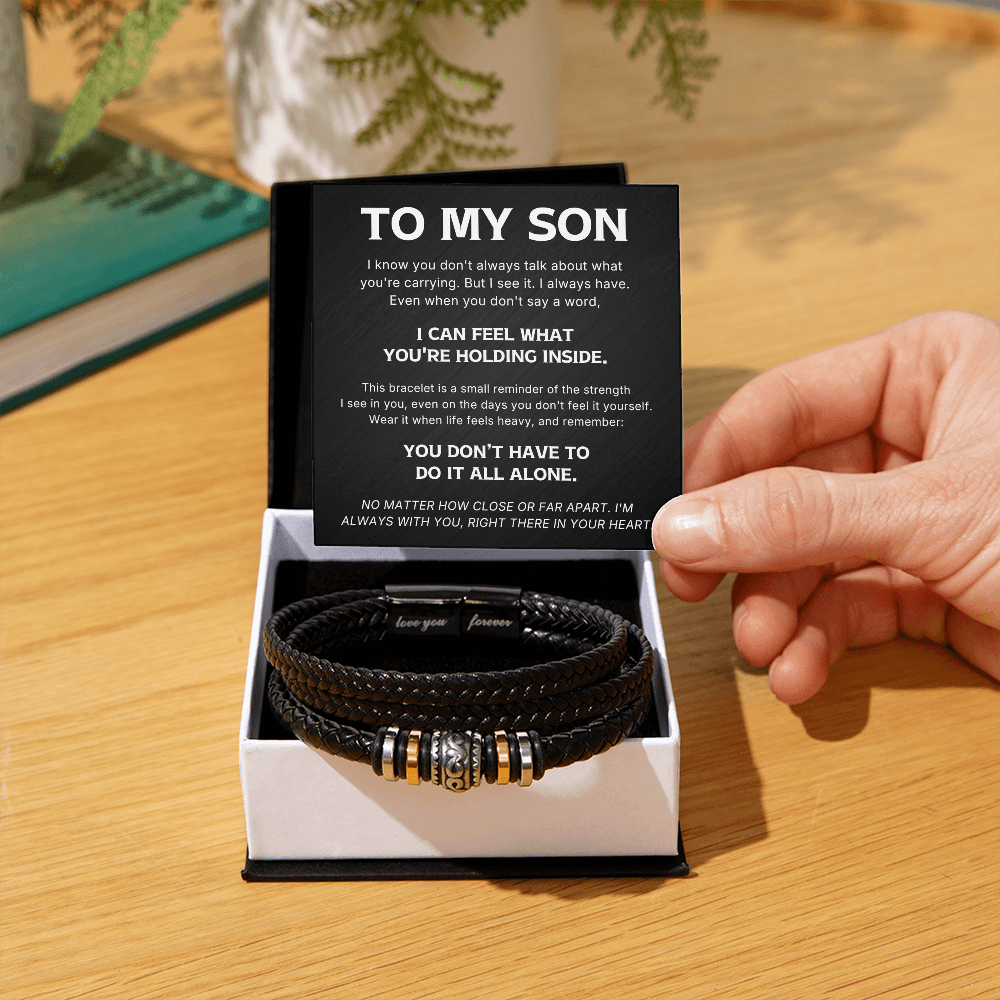 To My Son – You're Not Alone – Love You Forever Bracelet