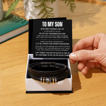 To My Son – Cherish Every Moment – Love You Forever Bracelet