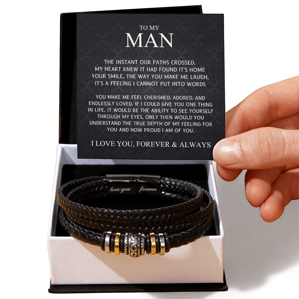 To My Man – My Heart Found Home – Love You Forever Bracelet