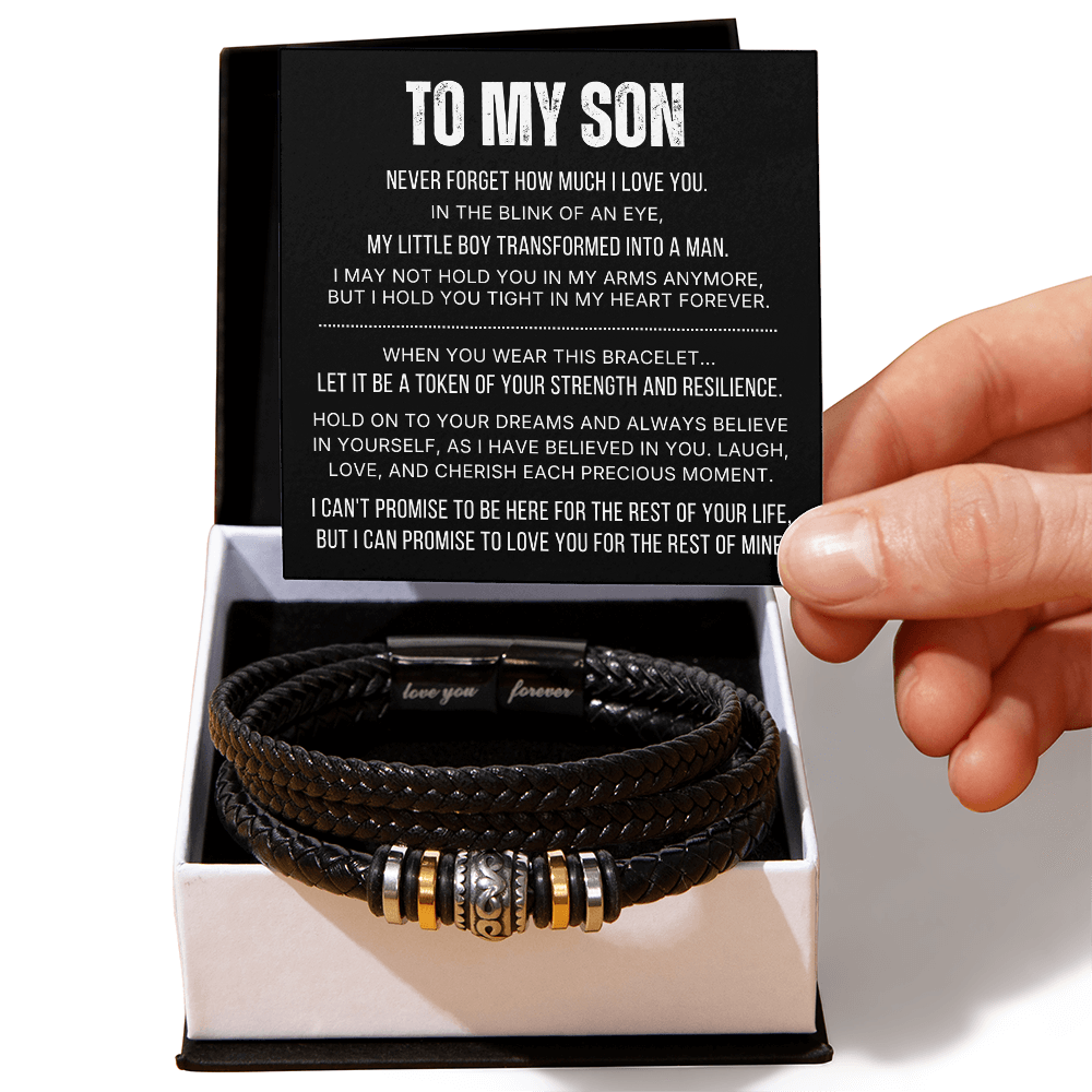 To My Son – Cherish Every Moment – Love You Forever Bracelet