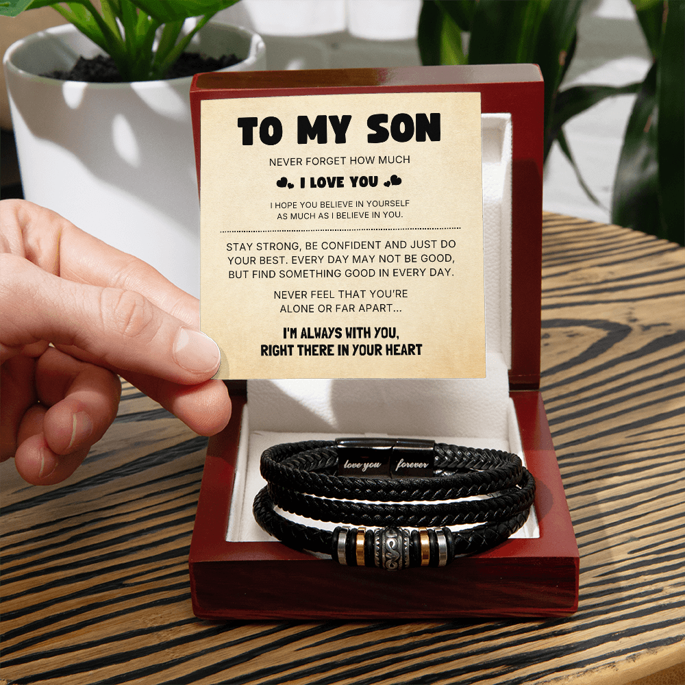 To My Son – I'm Always With You – Love You Forever Bracelet