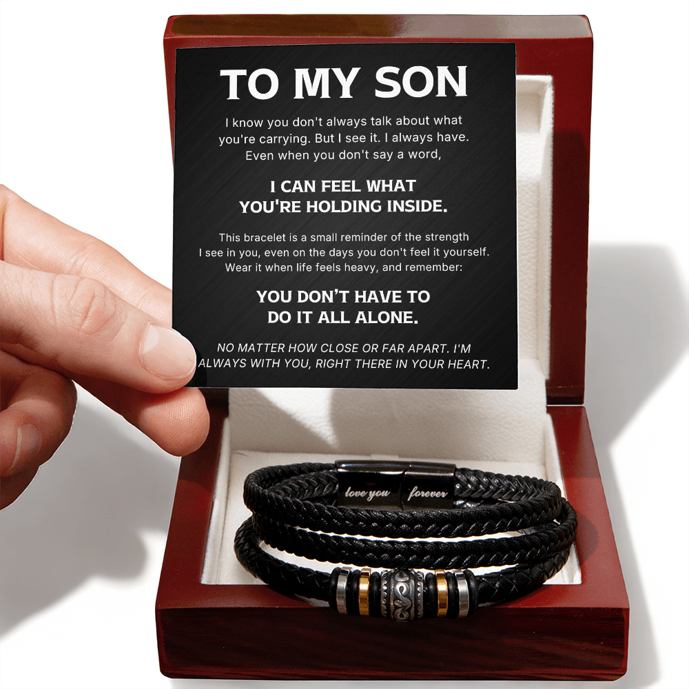 To My Son – You're Not Alone – Love You Forever Bracelet
