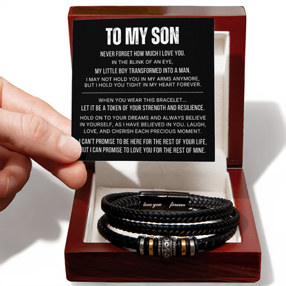 To My Son – Cherish Every Moment – Love You Forever Bracelet