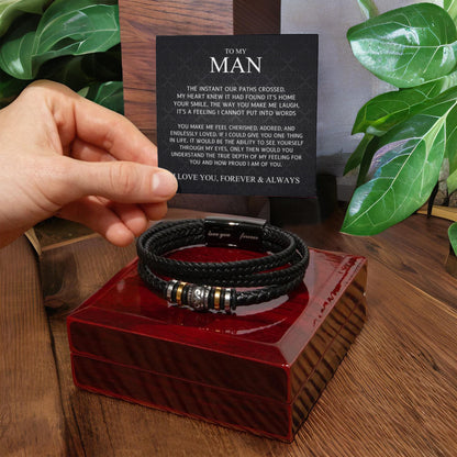 To My Man – My Heart Found Home – Love You Forever Bracelet