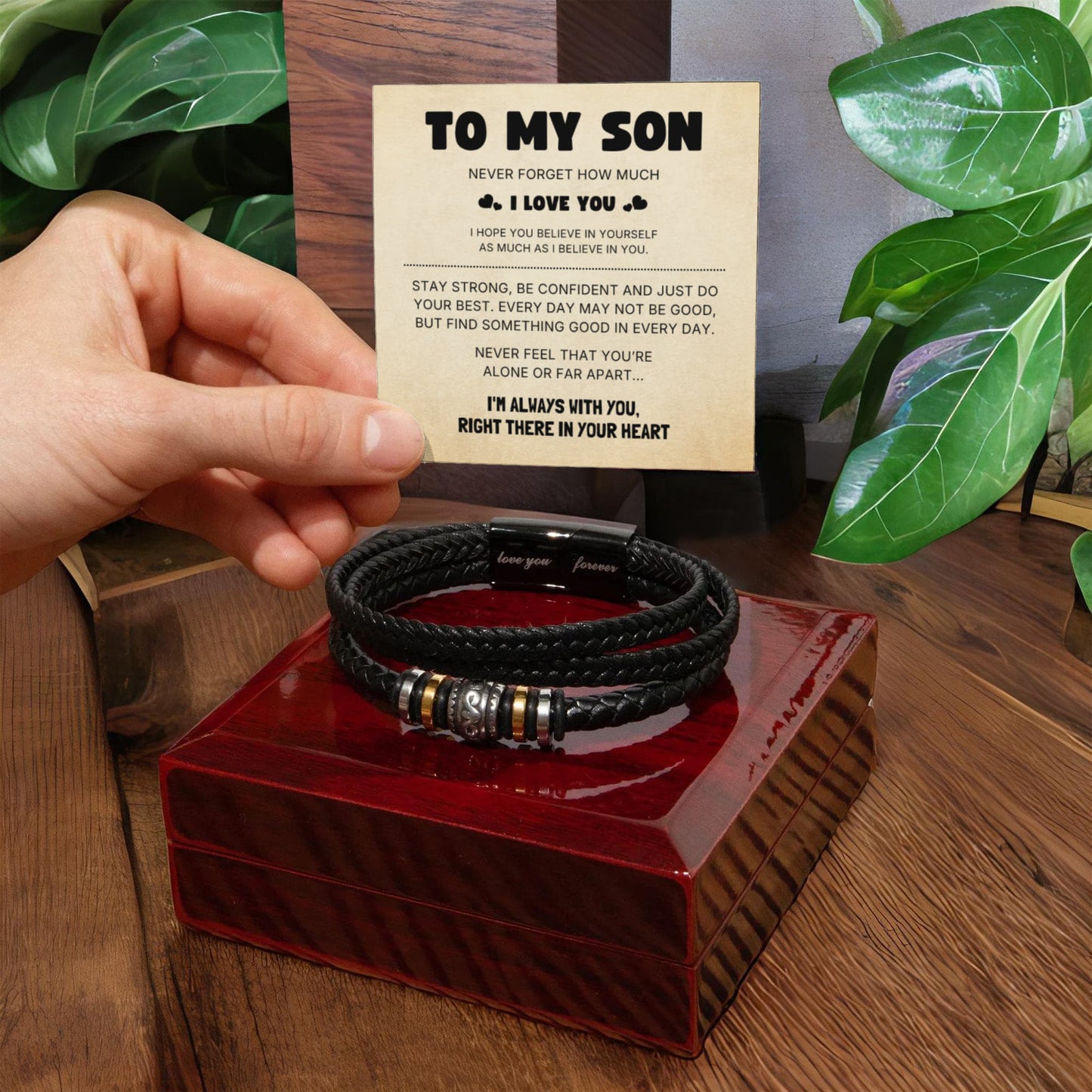 To My Son – I'm Always With You – Love You Forever Bracelet