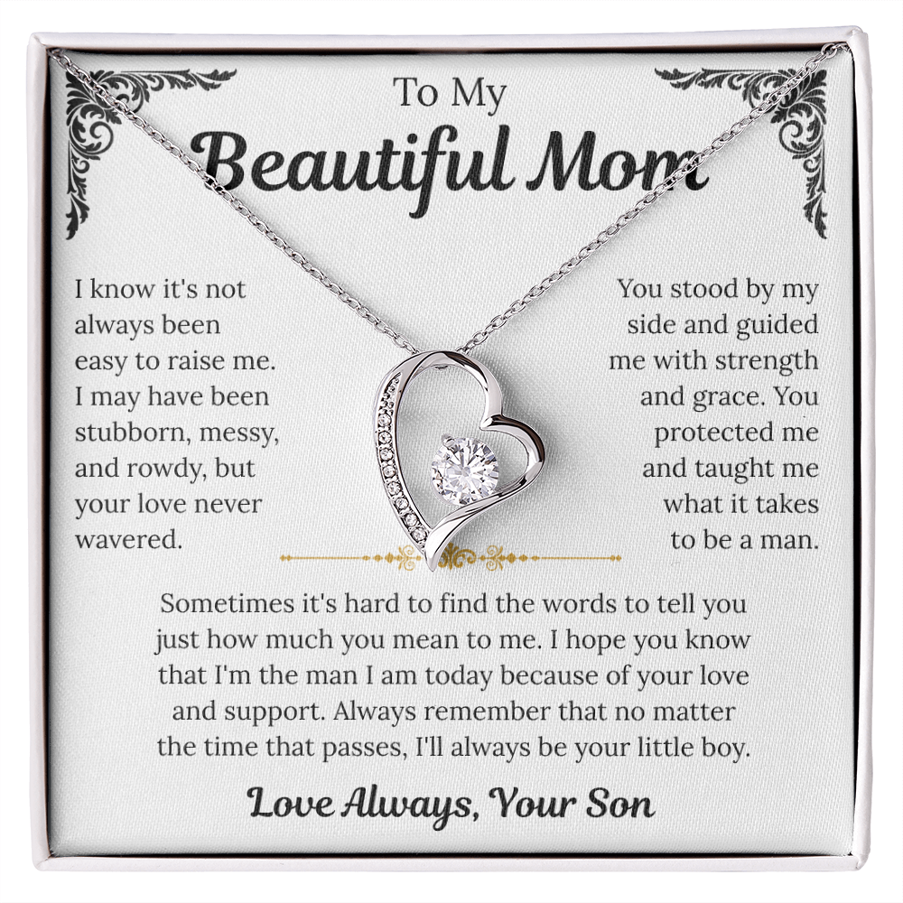 To My Beautiful Mom | Endless Love Always | Forever Love Necklace