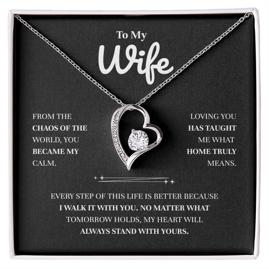 To My Wife | You Are My Place of Peace | Forever Love Necklace