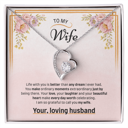 To My Wife | Grateful to Call You Mine | Forever Love Necklace