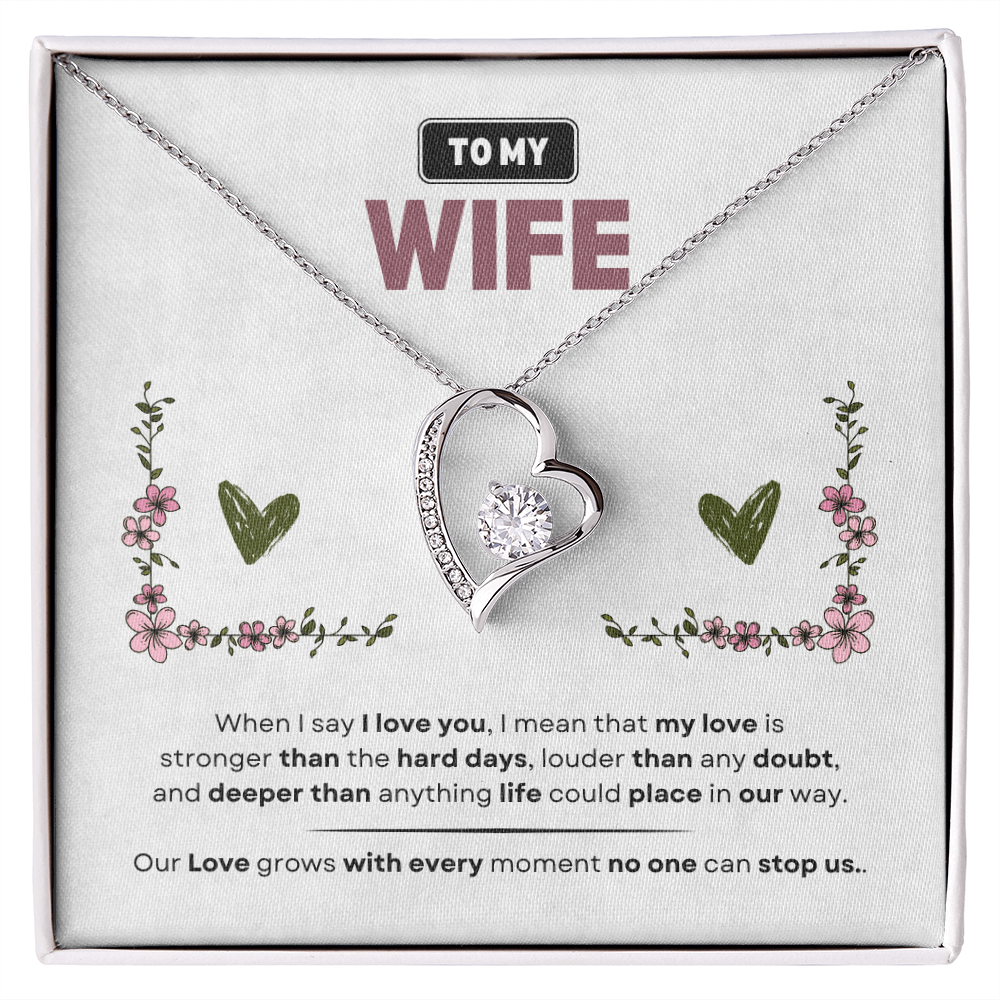 To My Wife | Love Is Stronger Than Anything | Forever Love Necklace