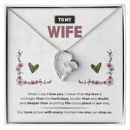 To My Wife | Love Is Stronger Than Anything | Forever Love Necklace
