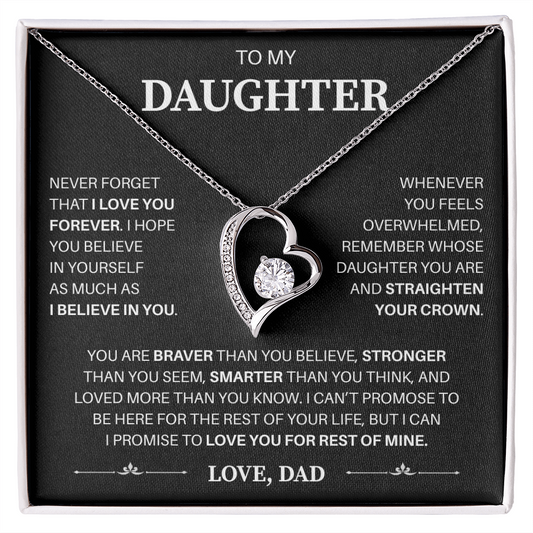 To My Daughter | Believe In Yourself Always | Forever Love Necklace