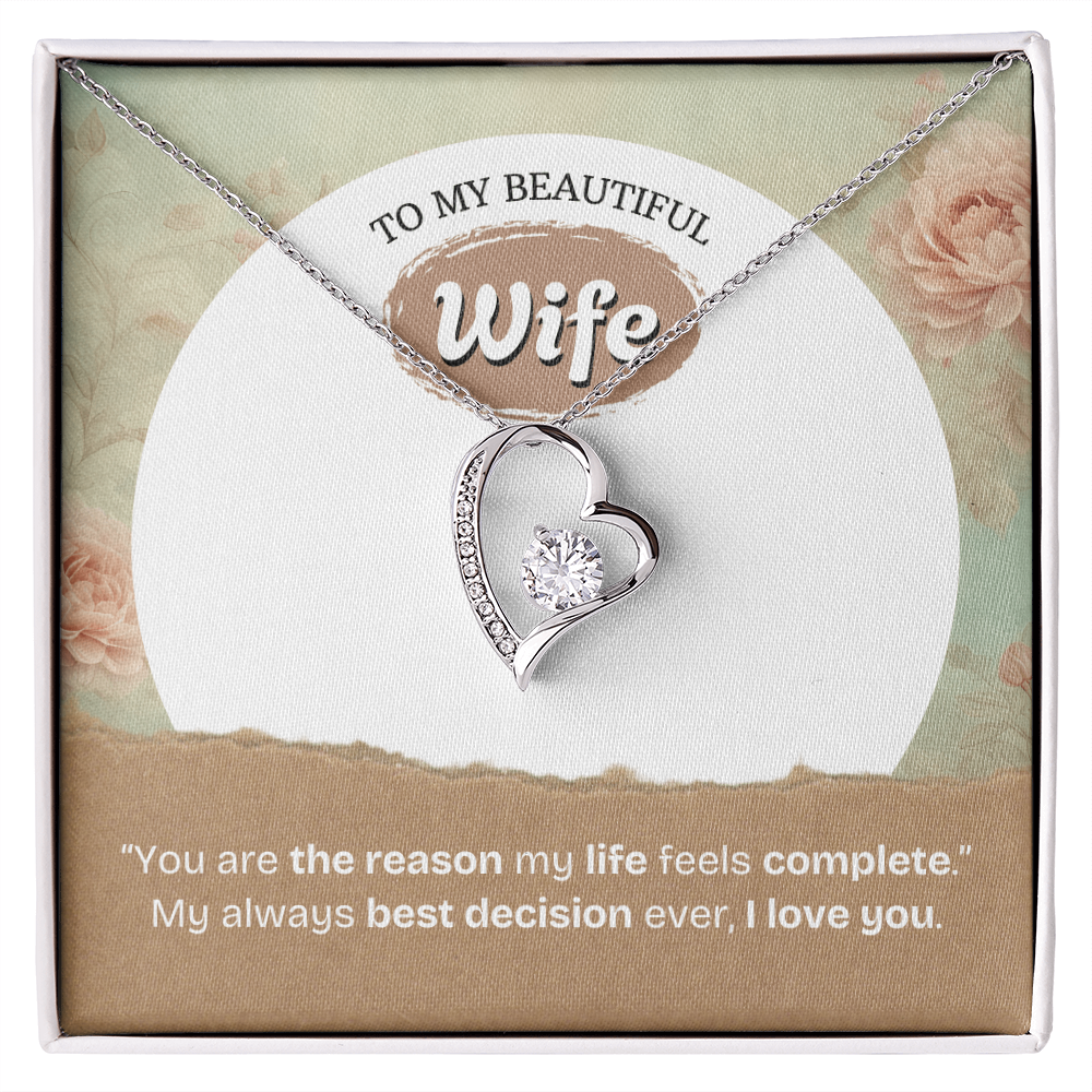 To My Wife | The Reason My Life Feels Complete | Forever Love Necklace